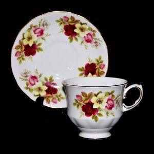 Queen Anne Wild Rose 8501 Teacup Set | Ridgway Potteries Floral Bouquet Tea Cup